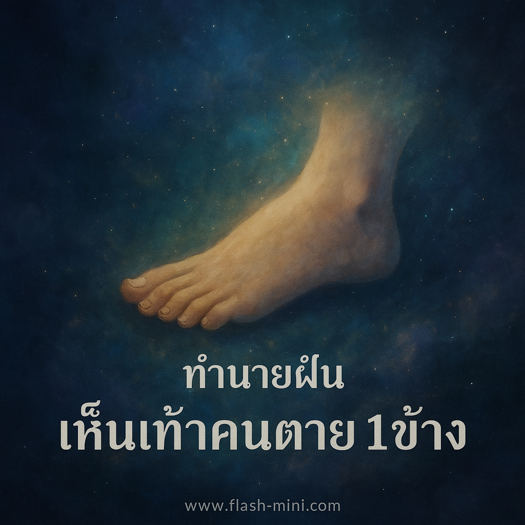 ทำนายฝัน เห็นเท้าคนตาย1ข้าง