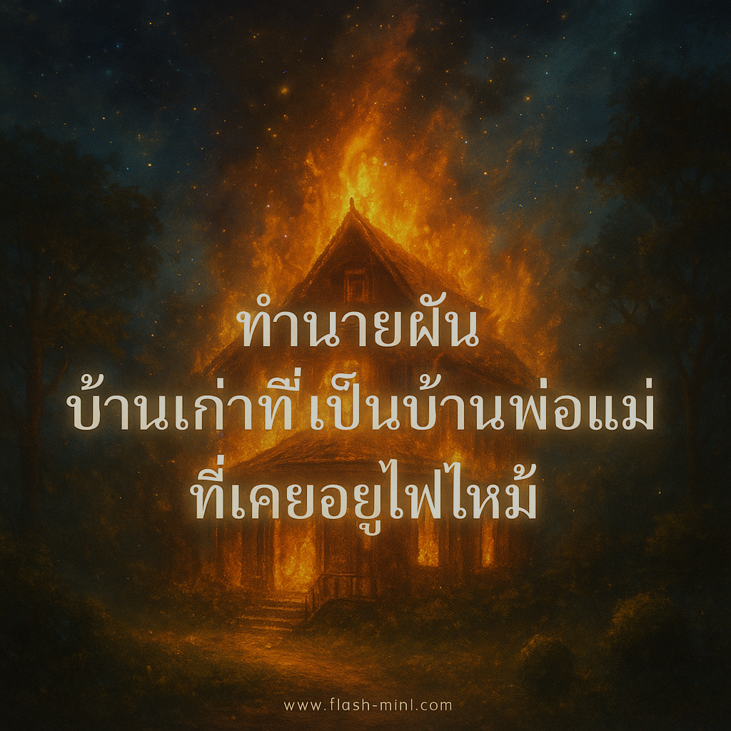 บ้านเก่าที่เป็นบ้านพ่อแม่ที่เคยอยู่ไฟไหม้