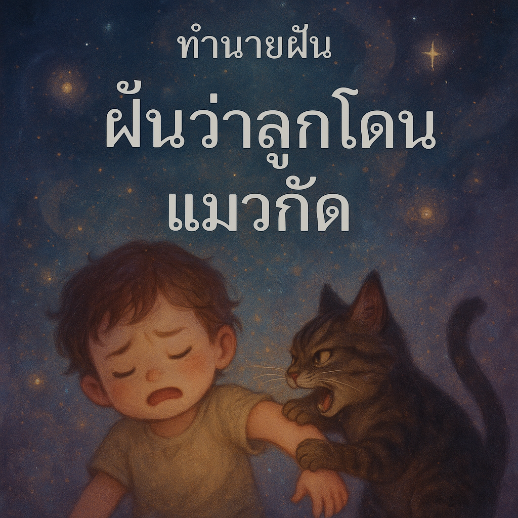 ทำนายฝัน ฝันว่าลูกโดนแมวกัด