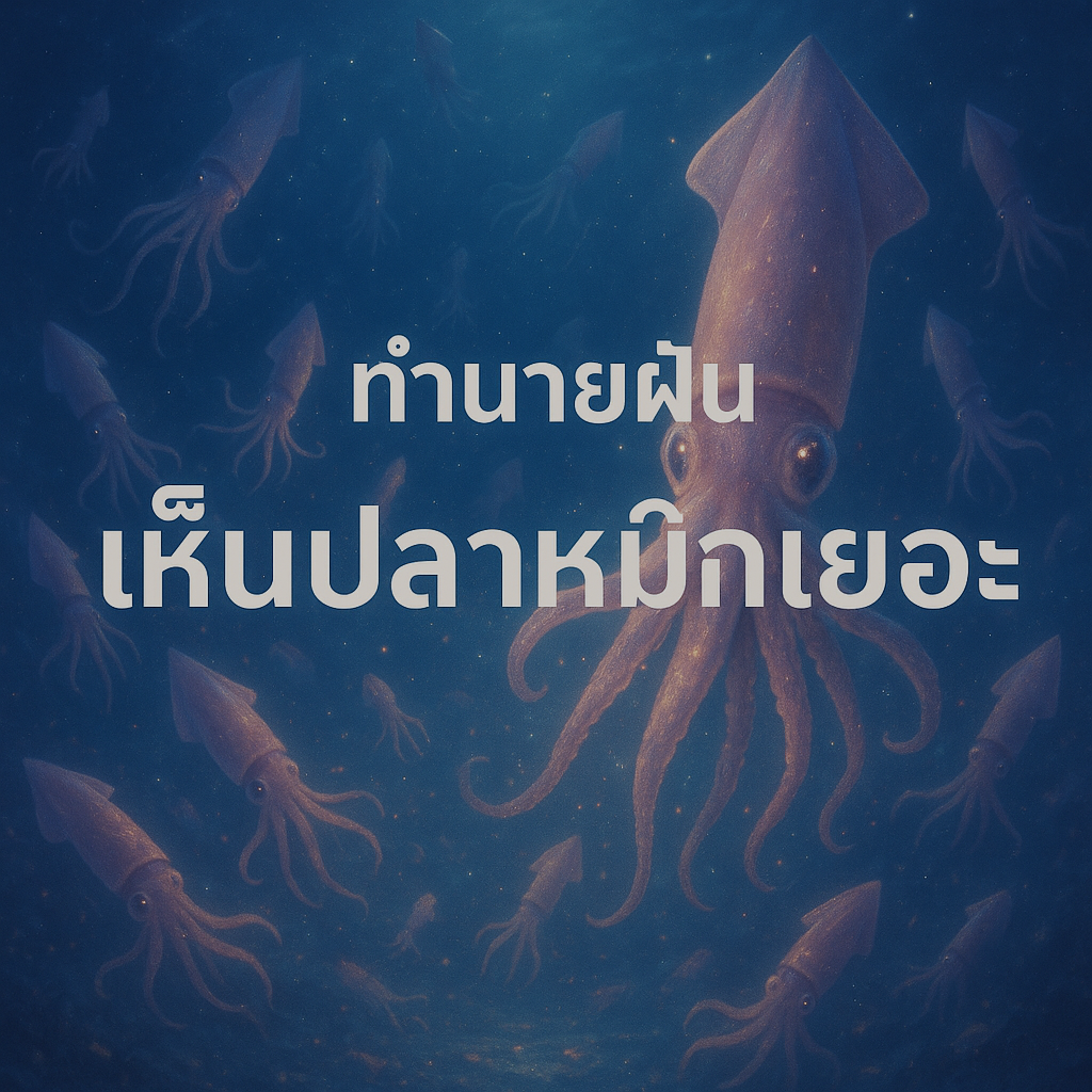 เห็นปลาหมึกเยอะแยะ