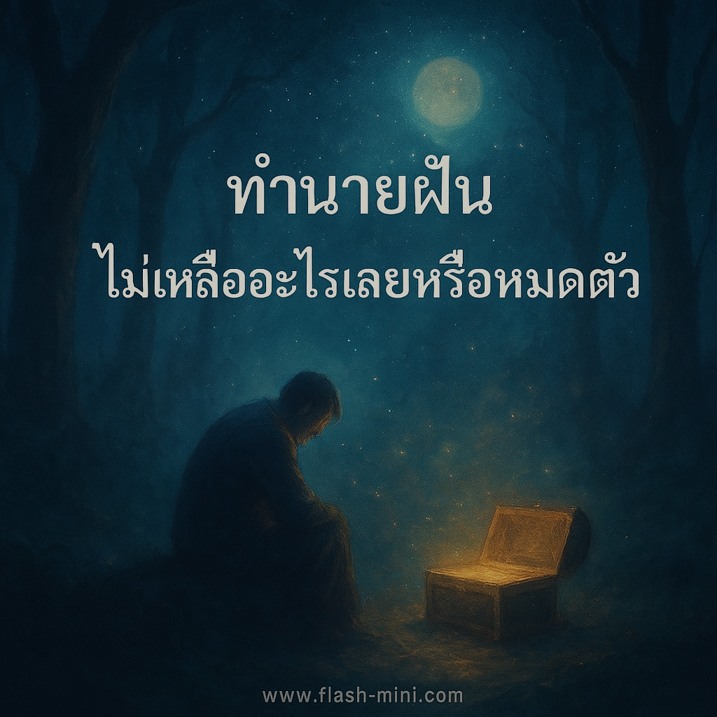 ไม่เหลืออะไรเลยหรือหมดตัว