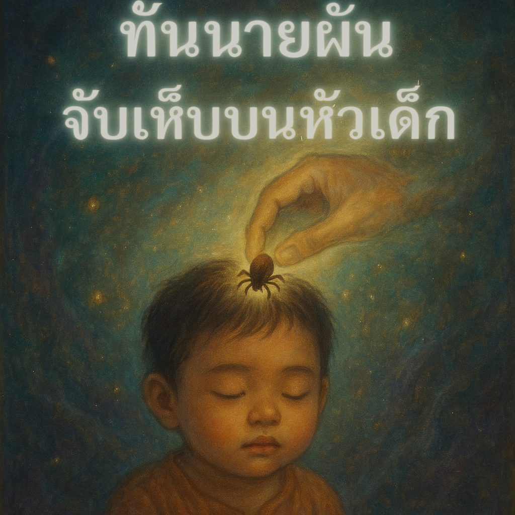 จับเห็บบนหัวเด็ก