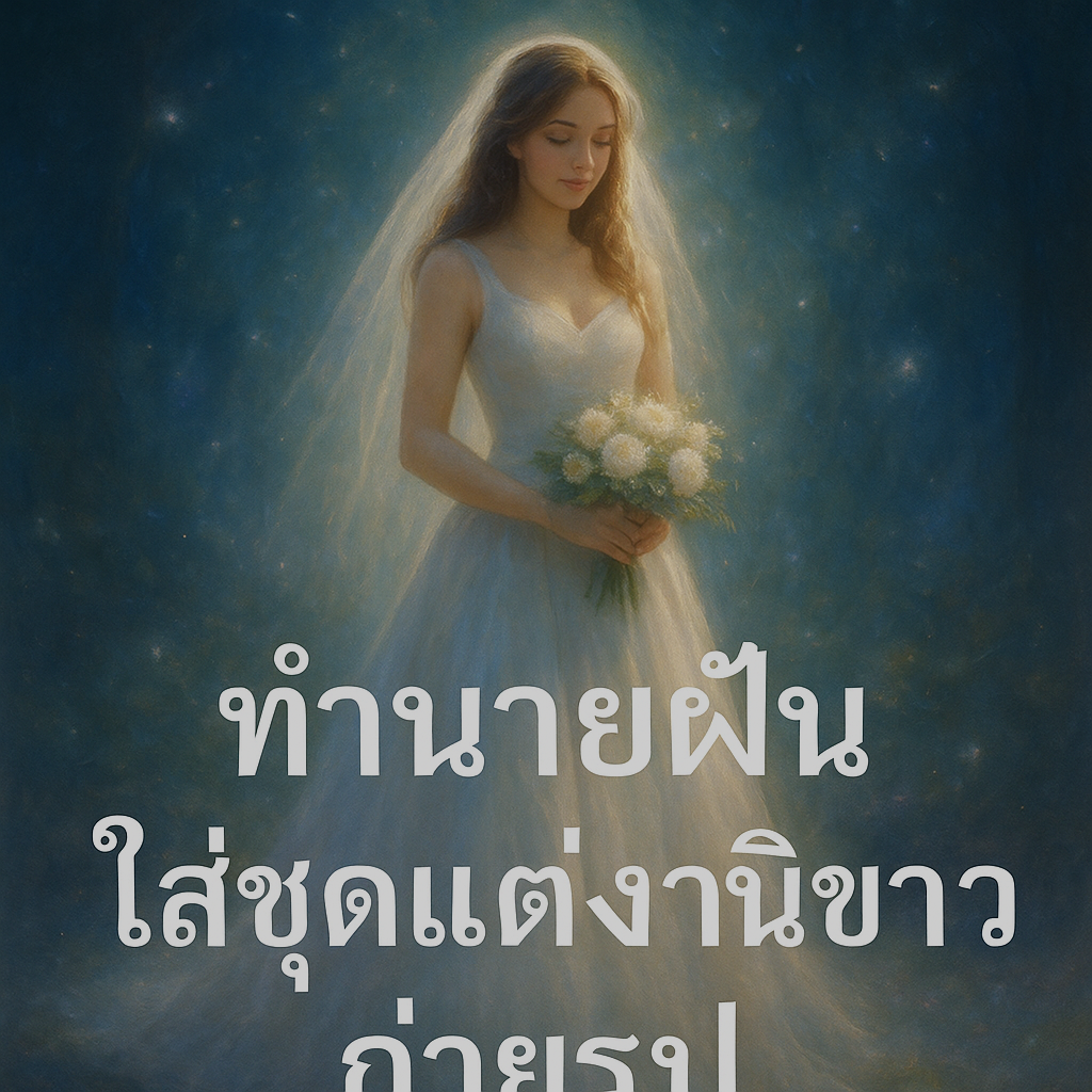 ใส่ชุดแต่งงานสีขาวถ่ายรูป