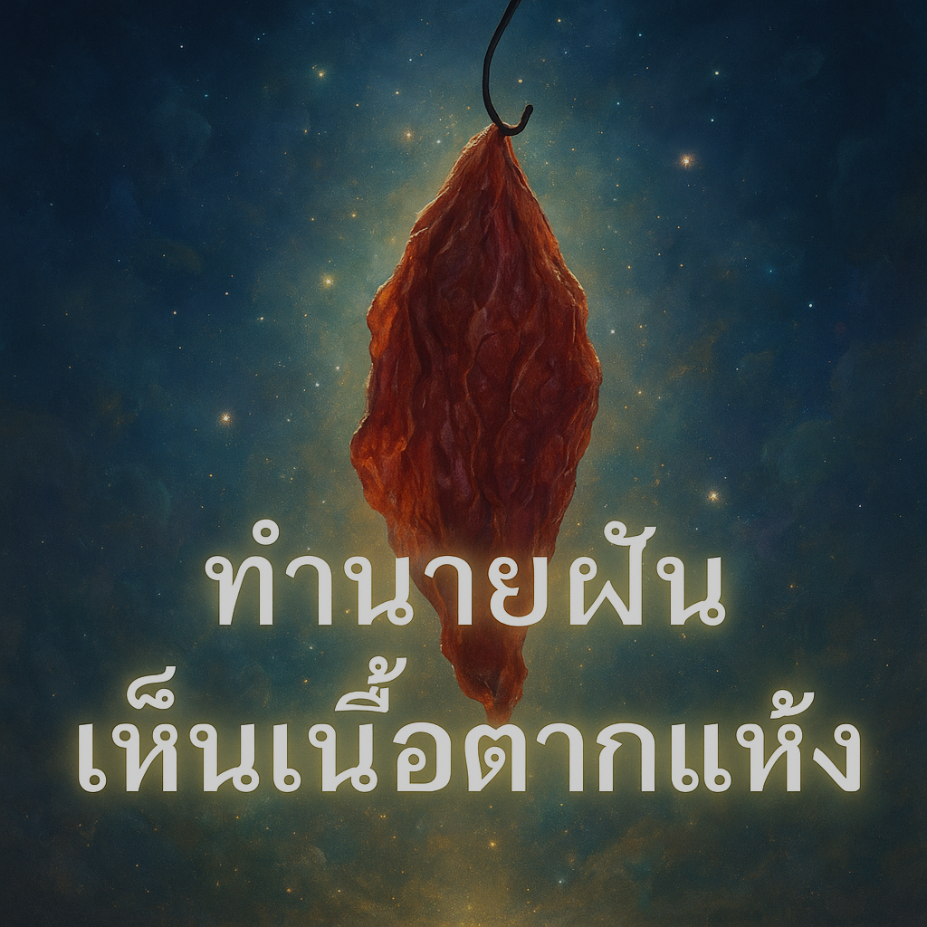 ทำนายฝัน เห็นเนื้อตากแห้ง