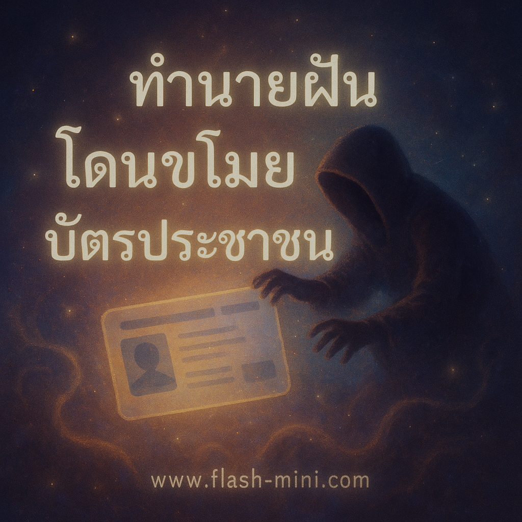ทำนายฝัน โดนขโมยบัตรประชาชน