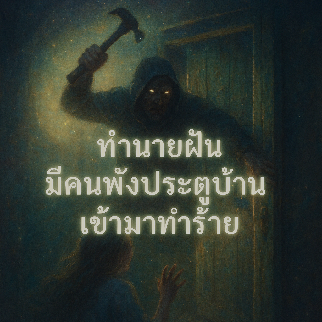 ทำนายฝัน มีคนพังประตูบ้านเข้ามาทำร้าย