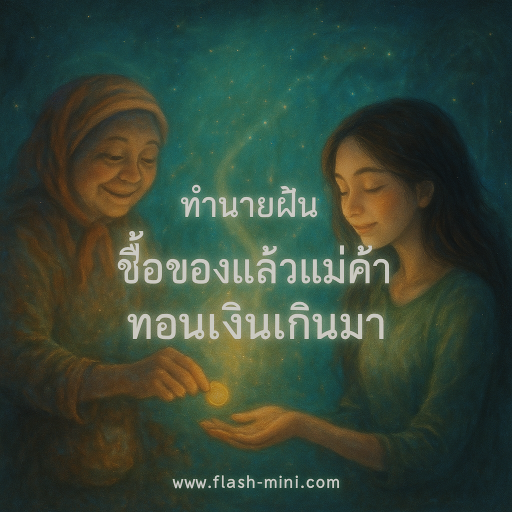 ทำนายฝันซื้อของแล้วแม่ค้าทอนเงินเกินมา