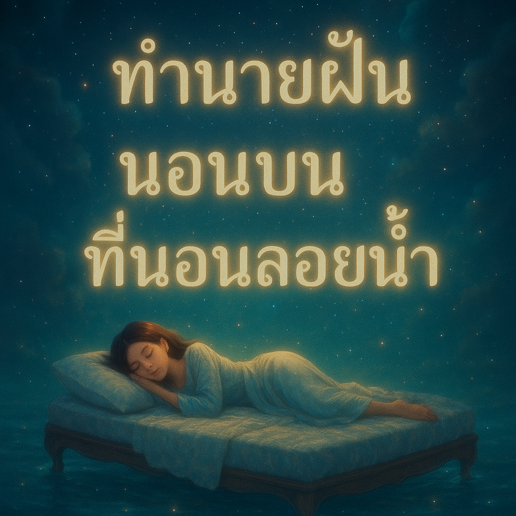 ทำนายฝัน นอนบนที่นอนลอยน้ำ