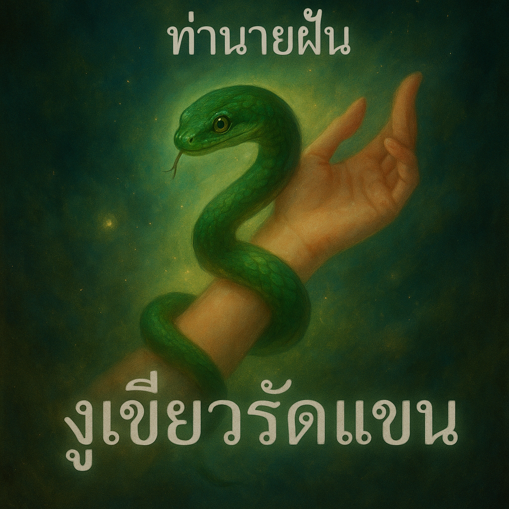 ทำนายฝัน งูเขียวรัดแขน