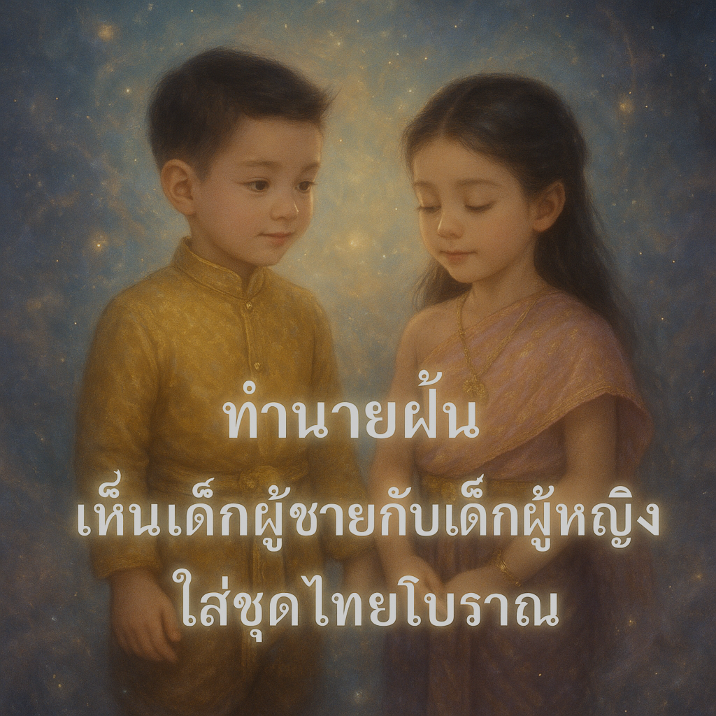 เห็นเด็กผู้ชายกับเด็กผู้หญิงใส่ชุดไทยโบราณ