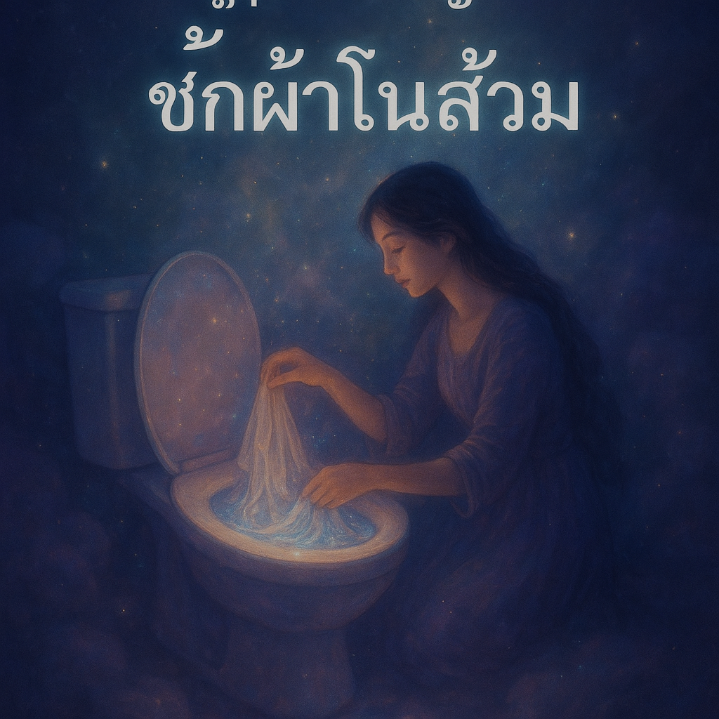 ซักผ้าในโถส้วม