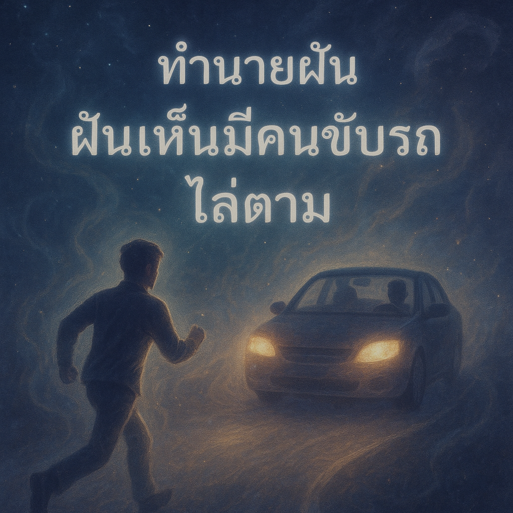 ทำนายฝัน ฝันเห็นมีคนขับรถไล่ตาม