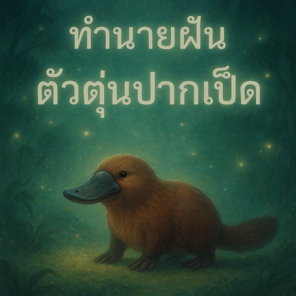 ทำนายฝัน ตัวตุ่นปากเป็ด