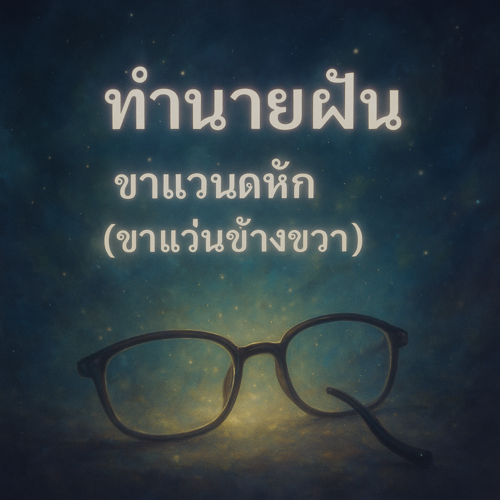 ทำนายฝัน ขาแว่นตาหัก(ขาแว่นข้างขวา)