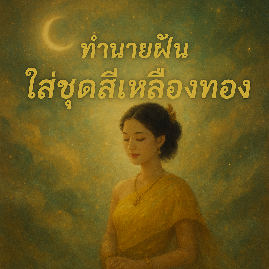 ใส่ชุดสีเหลืองทอง