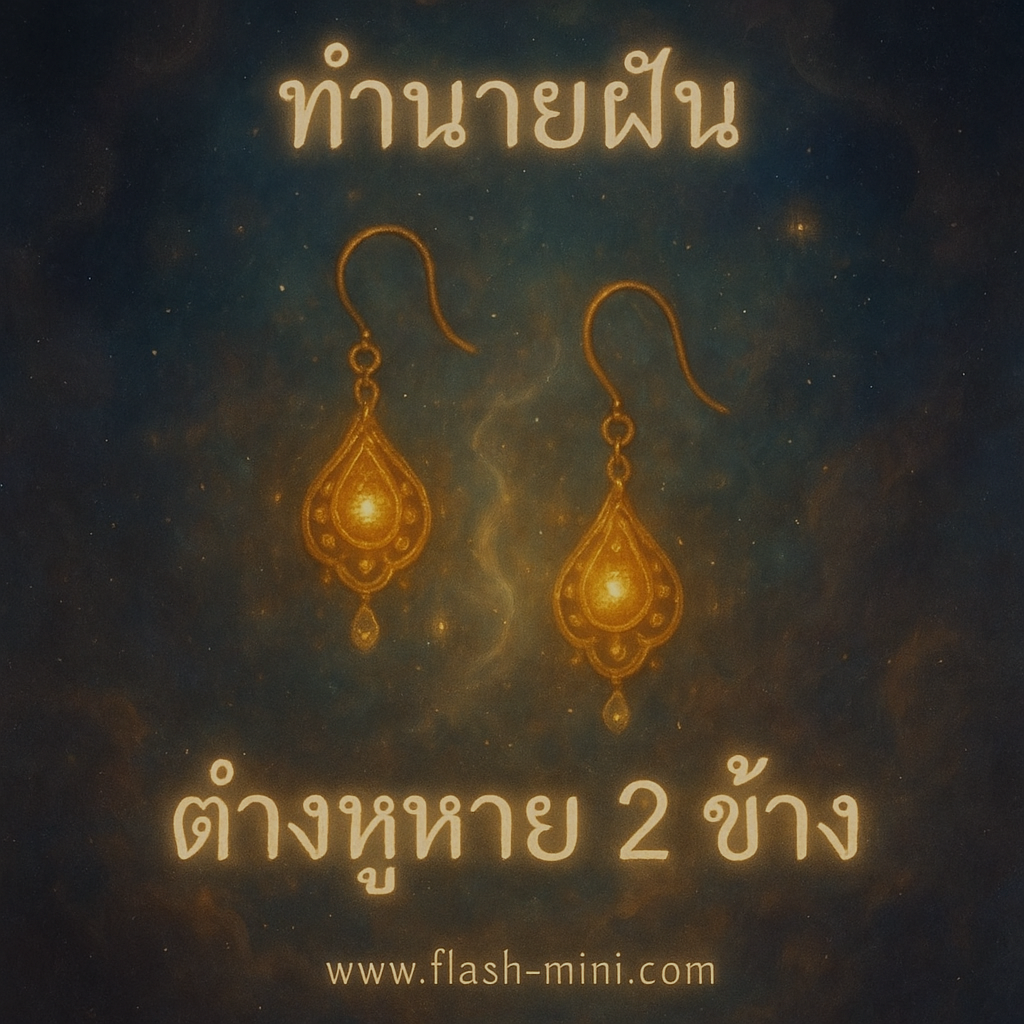 ทำนายฝันต่างหูหาย2ข้าง