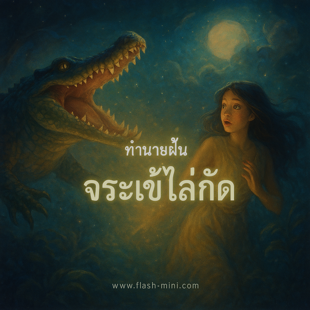 ทำนายฝัน จระเข้ไล่กัด