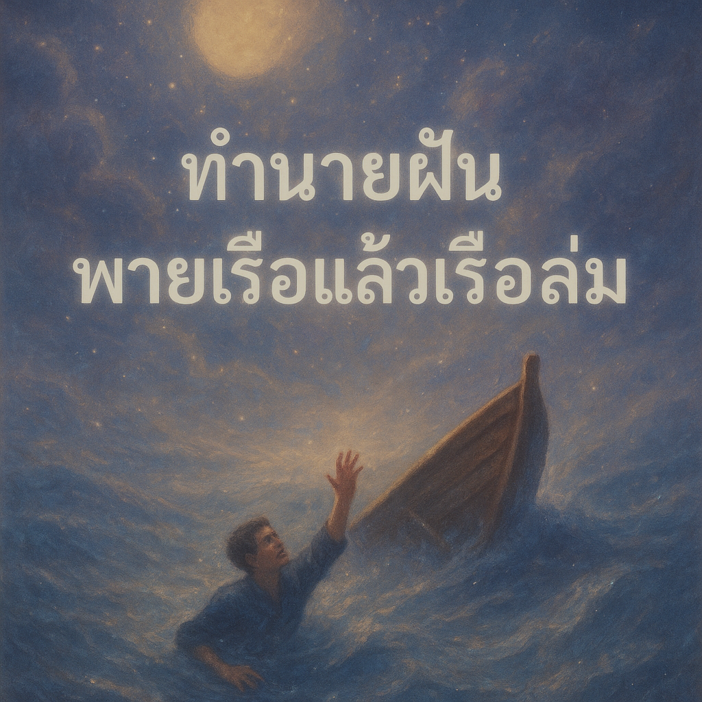 ทำนายฝัน พายเรือแล้วเรือล่ม