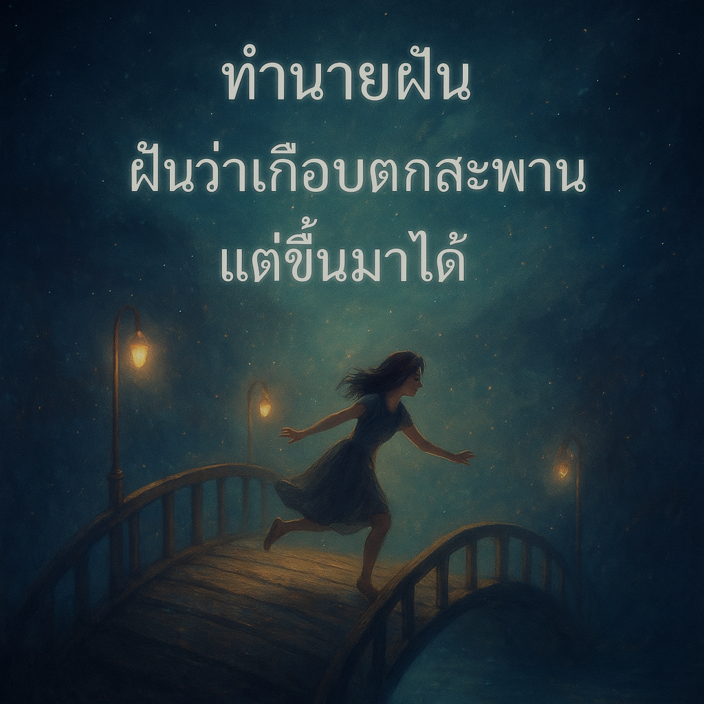 ฝันว่าเกือบตกสะพานแต่ขึ้นมาได้