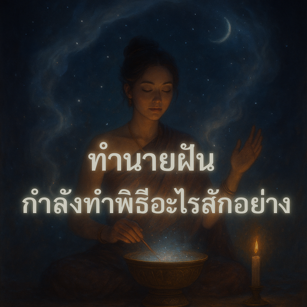 ทำนายฝัน กำลังทำพิธีอะไรสักอย่าง