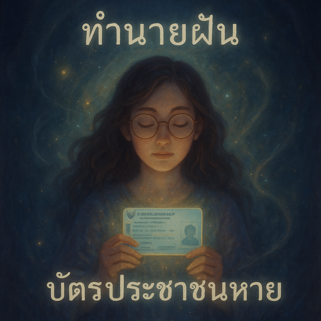 ทำนายฝัน บัตรประชาชนหาย