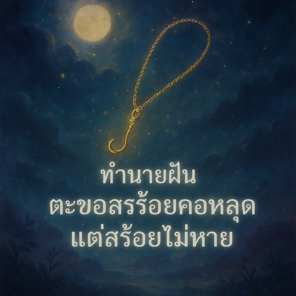 ทำนายฝัน ตะขอสร้อยคอหลุดแต่สร้อยไม่หาย