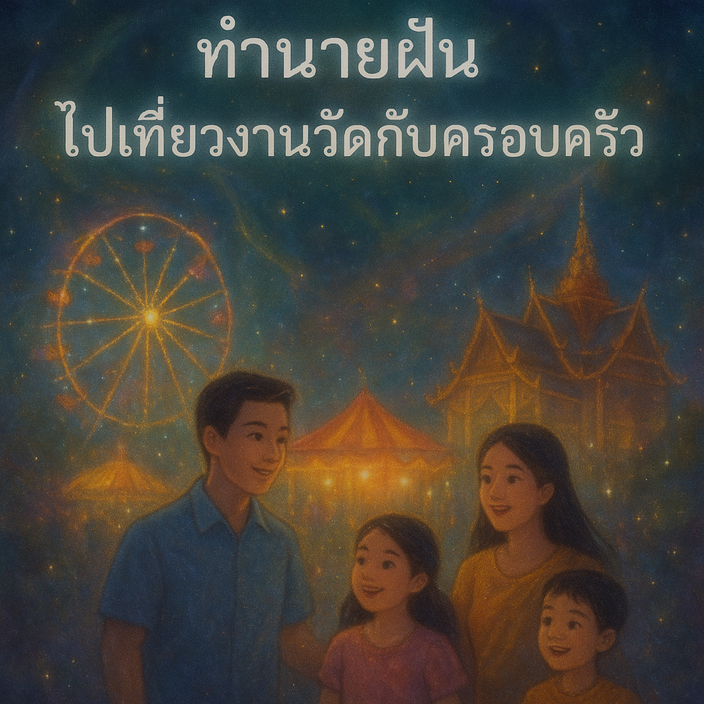 ทำนายฝัน ไปเที่ยวงานวัดกับครอบครัว