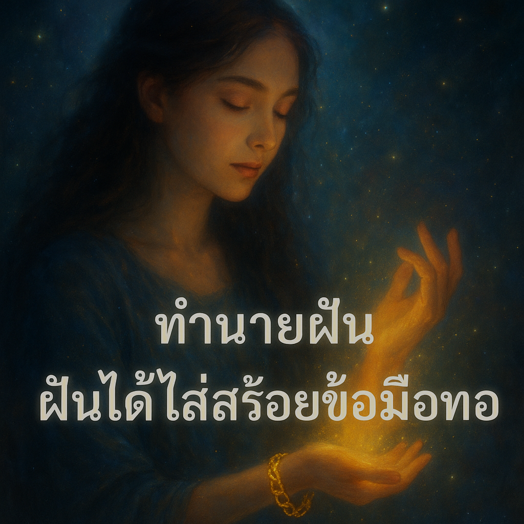 ทำนายฝันฝันได้ใส่สร้อยข้อมือทอง