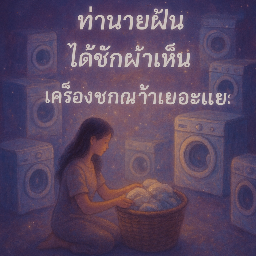 ทำนายฝัน ได้ซักผ้าเห็นเครื่องซักผ้าเยอะแยะ