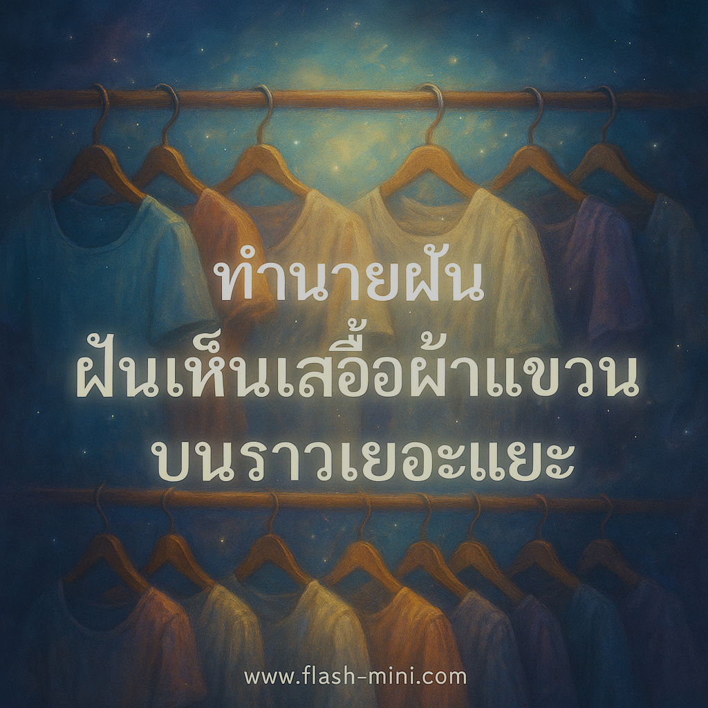 ทำนายฝัน ฝันเห็นเสื้อผ้าแขวนบนราวเยอะแยะ