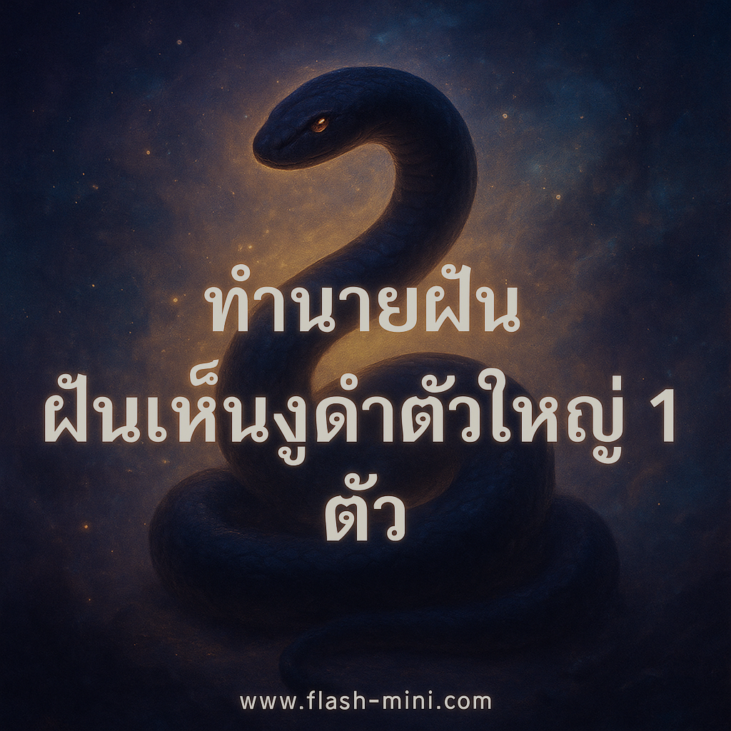 ฝันเห็นงูดำตัวใหญ่1ตัว