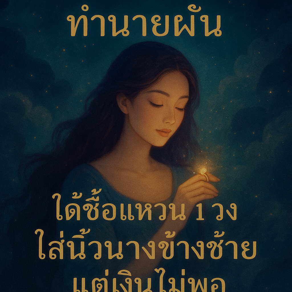 ได้ซื้อแหวน1วงใส่นิัวนางข้างซ้ายแต่เงินไม่พอ