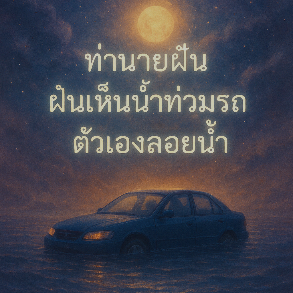 ฝันเห็นน้ำท่วมรถตัวเองลอยน้ำ