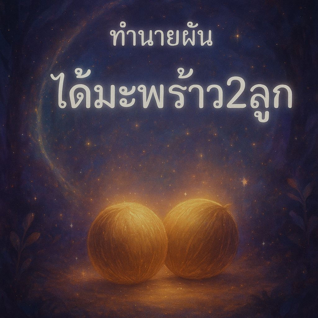 ทำนายฝัน ได้มะพร้าว2ลูก