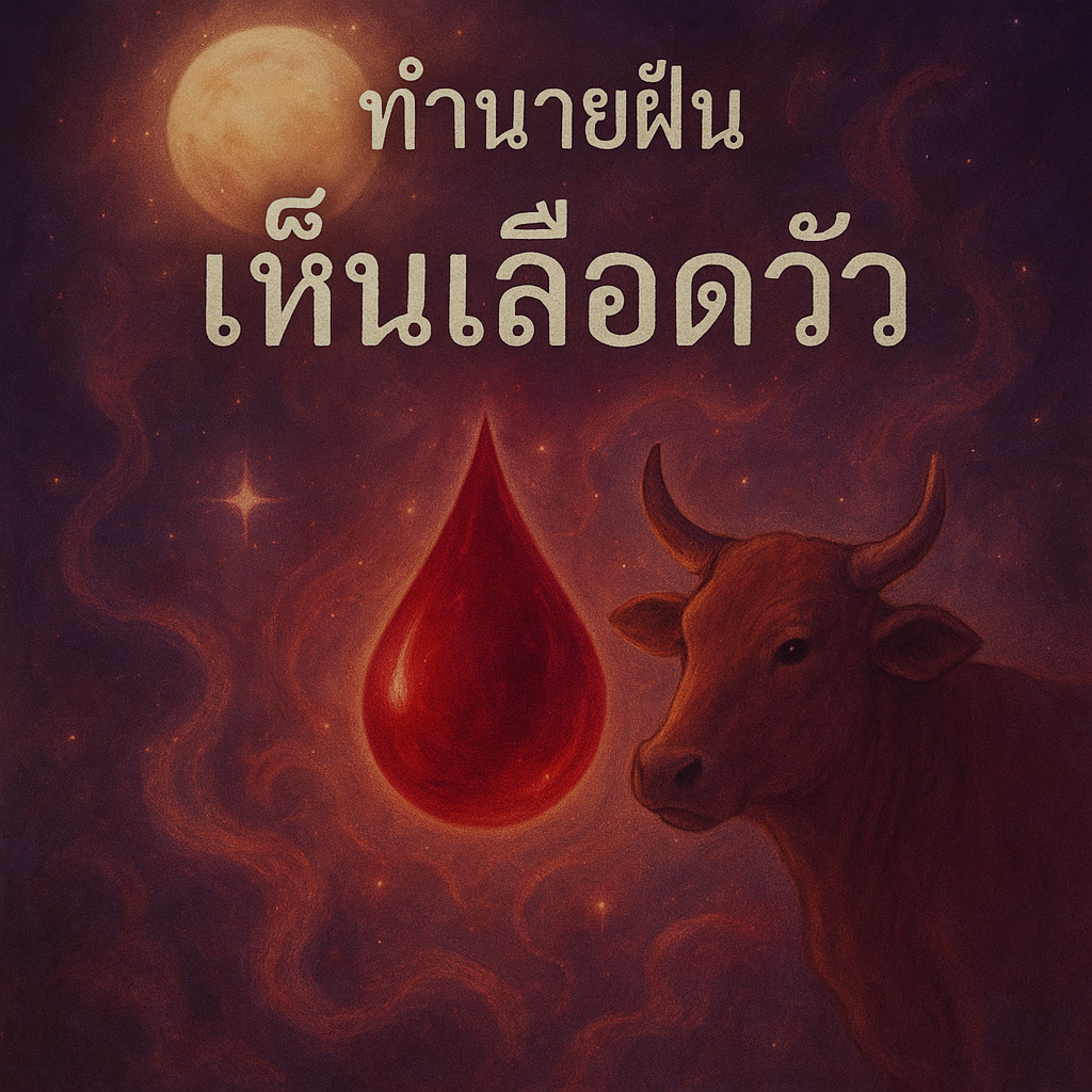 ทำนายฝัน เห็นเลือดวัว