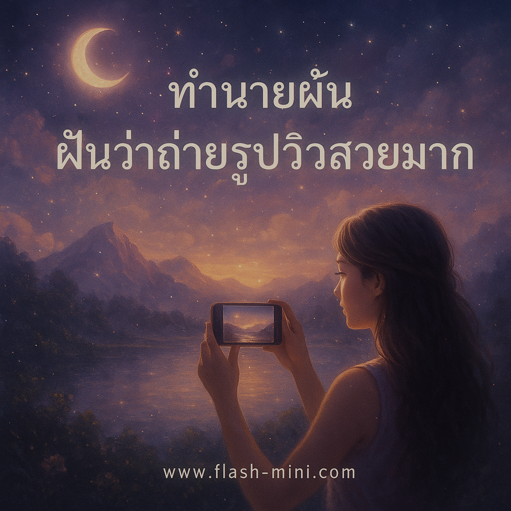 ทำนายฝัน ฝันว่าถ่ายรูปวิวสวยมาก