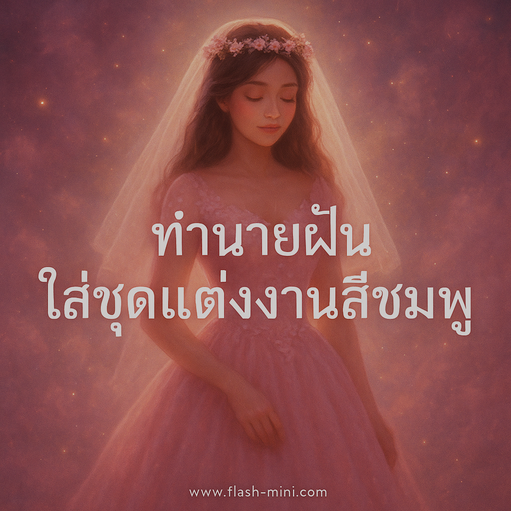 ใส่ชุดแต่งงานสีชมพู