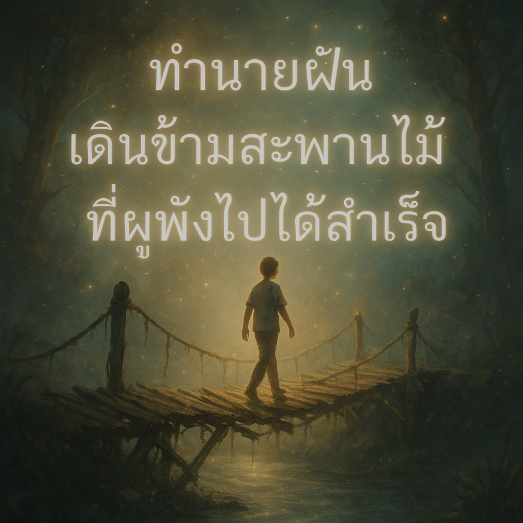 เดินข้ามสะพานไม้ที่ผุพังไปได้สำเร็จ