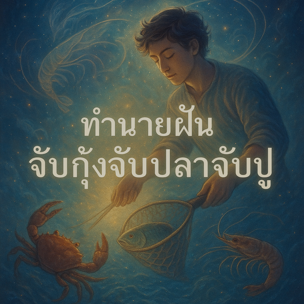 ทำนายฝัน จับกุ้งจับปลาจับปู