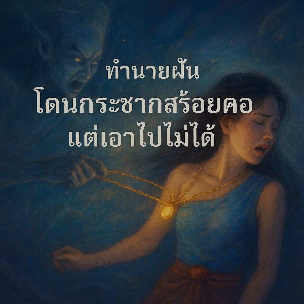 ทำนายฝัน โดนกระชากสร้อยคอแต่เอาไปไม่ได้