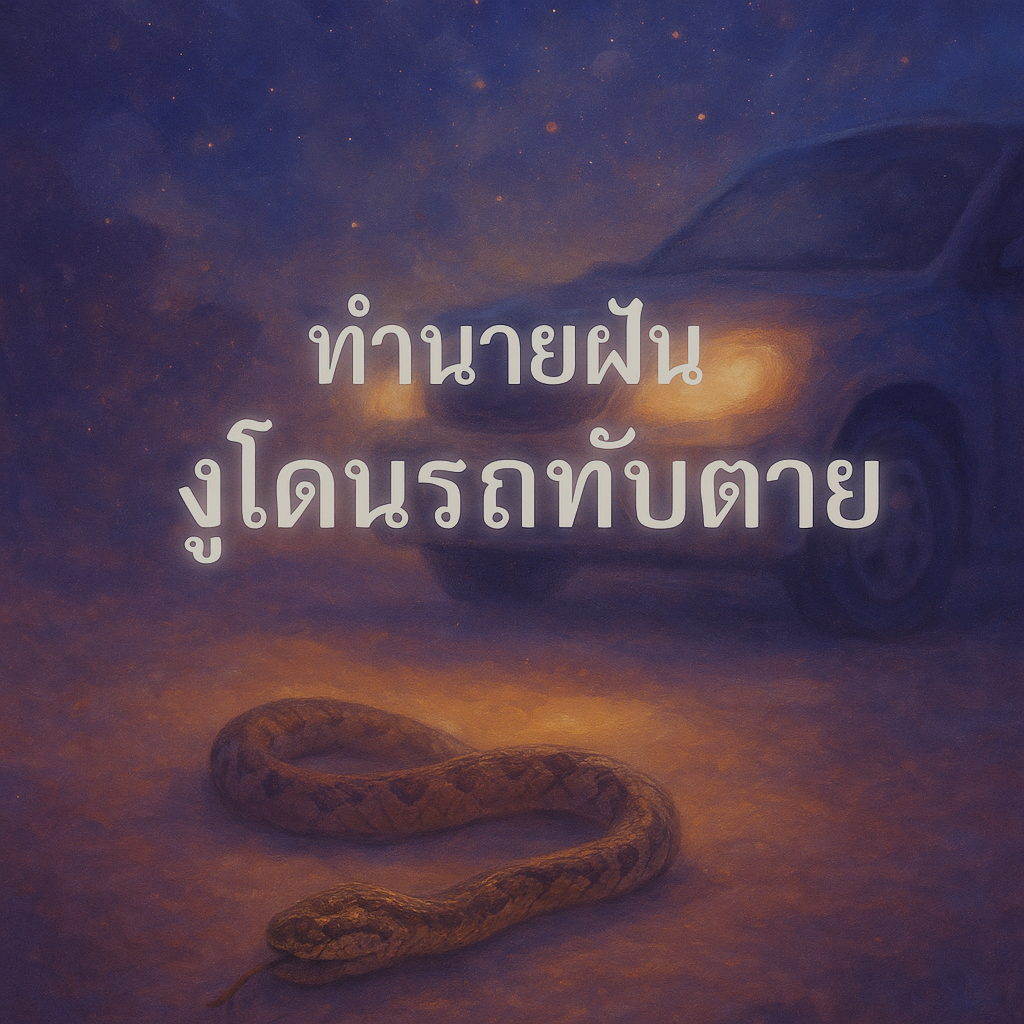 งูโดนรถทับตาย