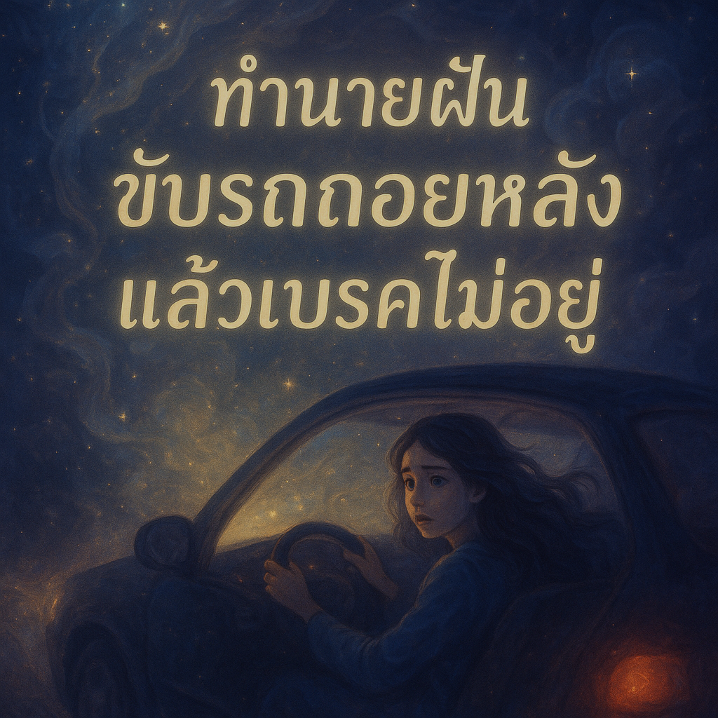 ทำนายฝัน ขับรถถอยหลังแล้วเบรคไม่อยู่