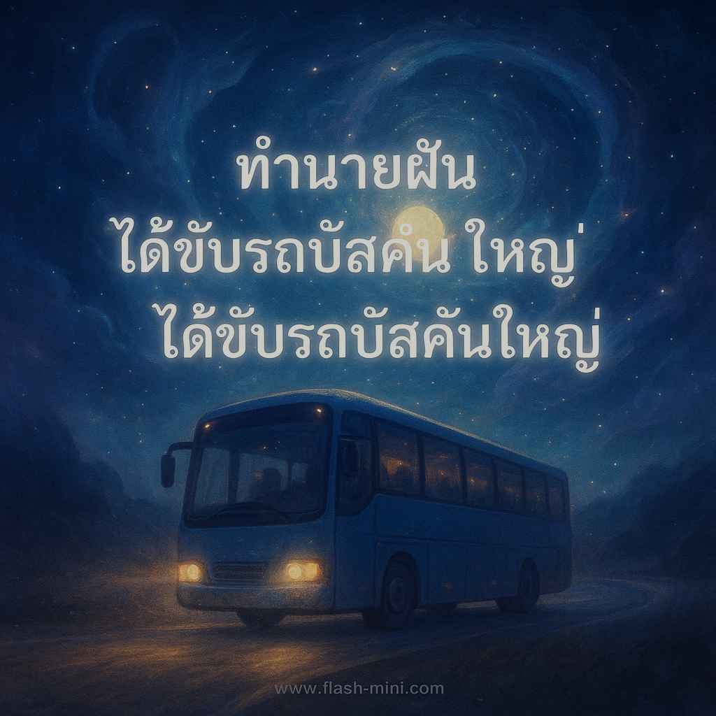 ทำนายฝัน ได้ขับรถบัสคันใหญ่ได้ขับรถบัสคันใหญ่