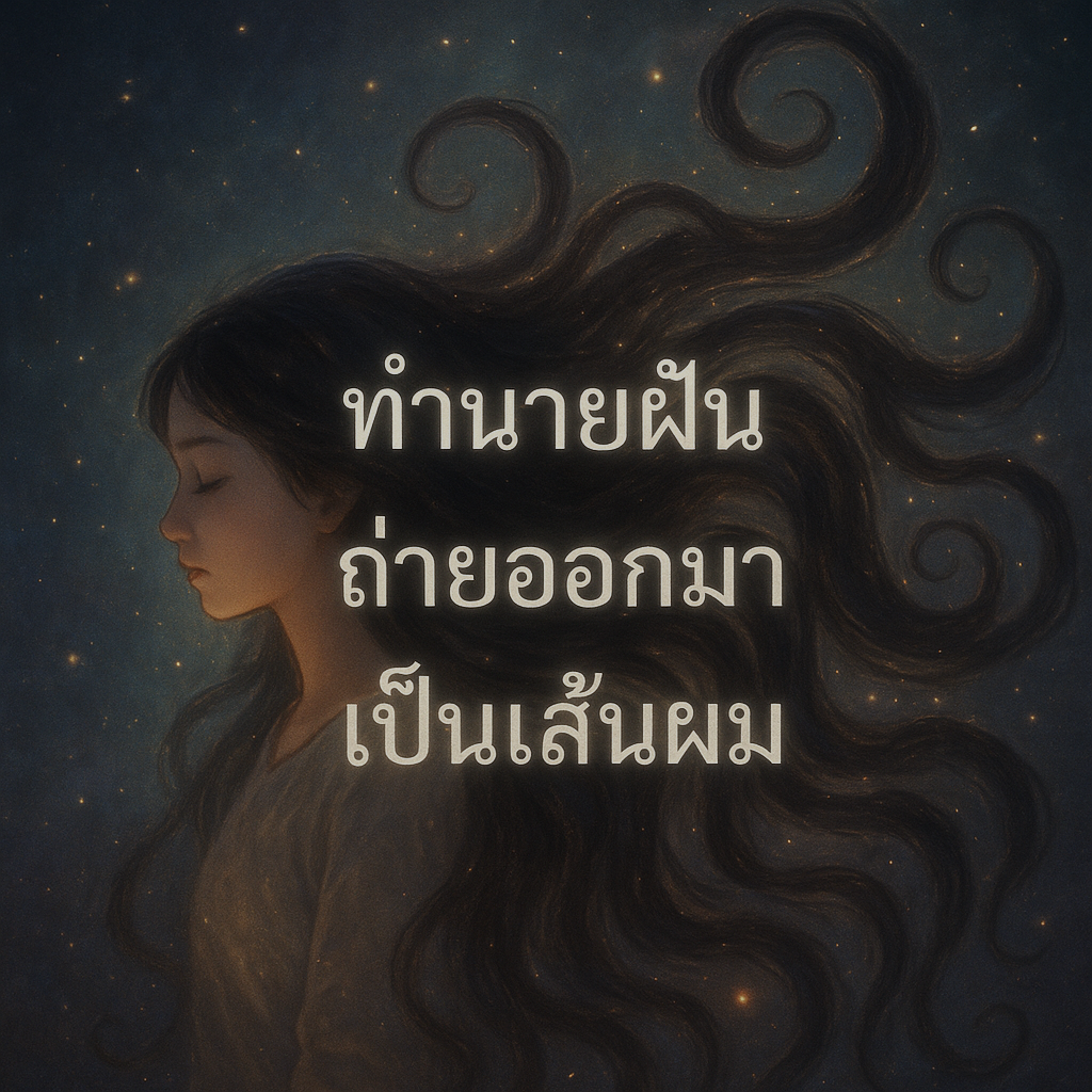 ถ่ายออกมาเป็นเส้นผม