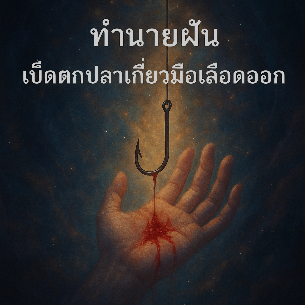 ทำนายฝัน เบ็ดตกปลาเกี่ยวมือเลือดออก