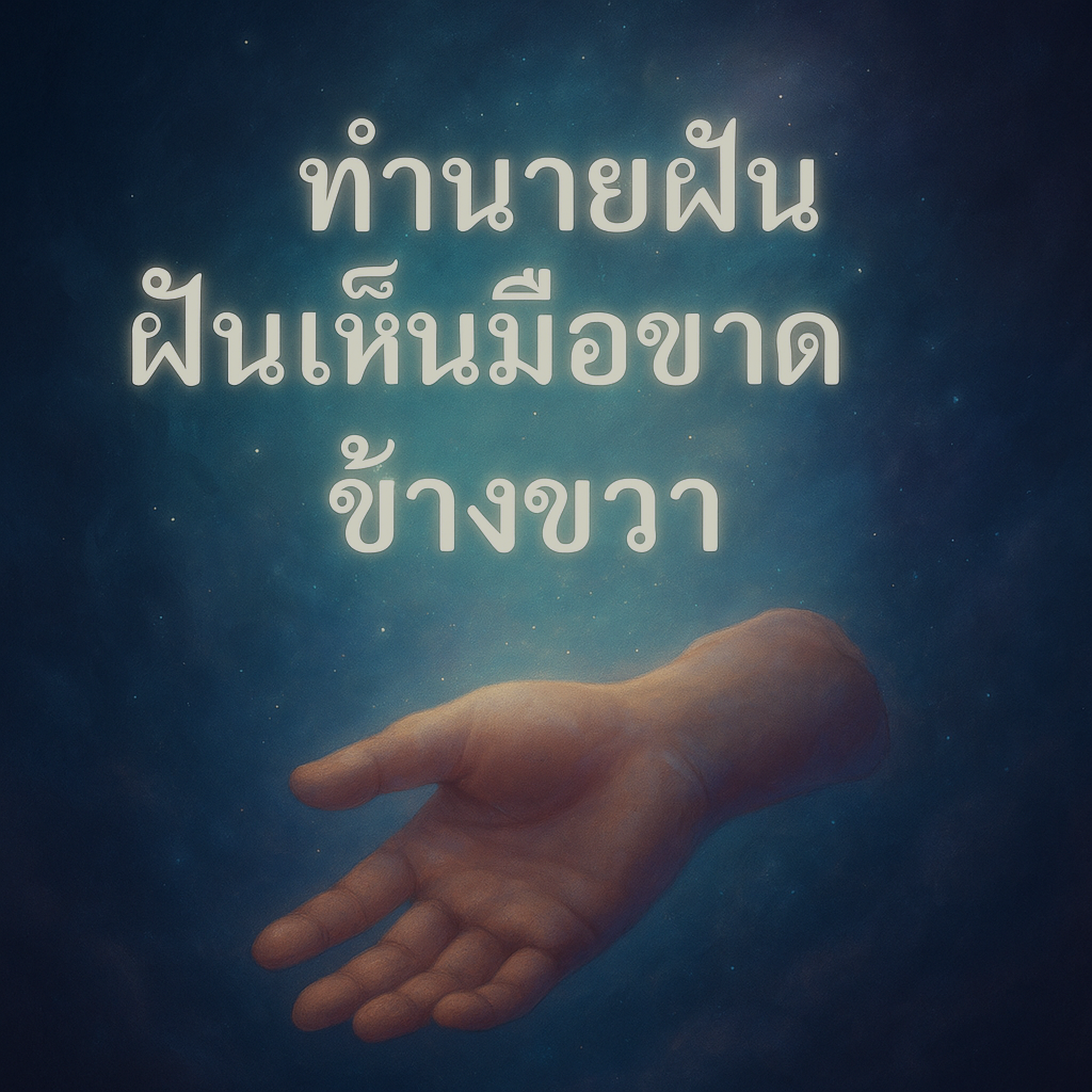 ทำนายฝัน ฝันเห็นมือขาดข้างขวา