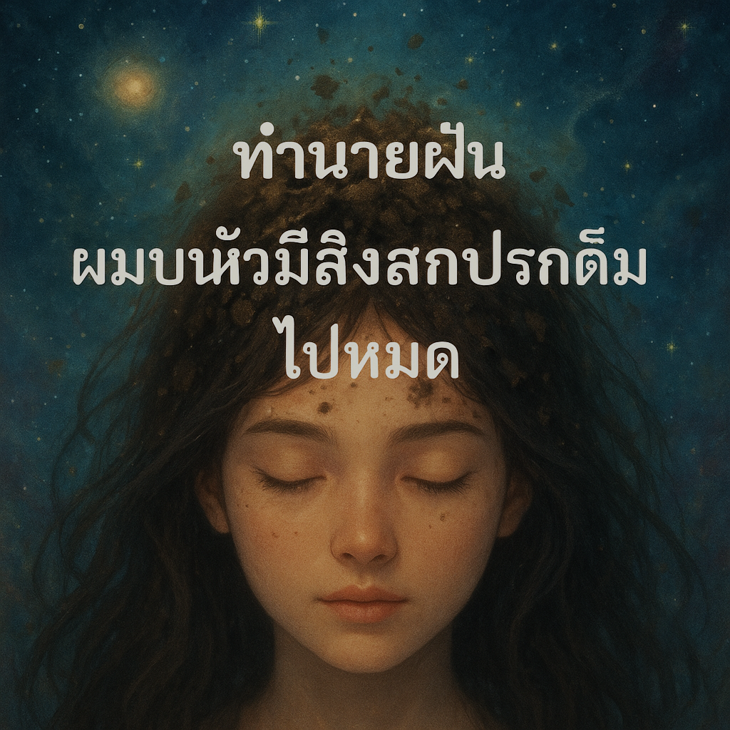 ผมบนหัวมีสิ่งสกปรกเต็มไปหมด
