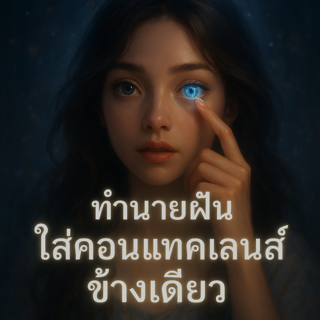 ทำนายฝัน ใส่คอนแทคเลนส์ข้างเดียว