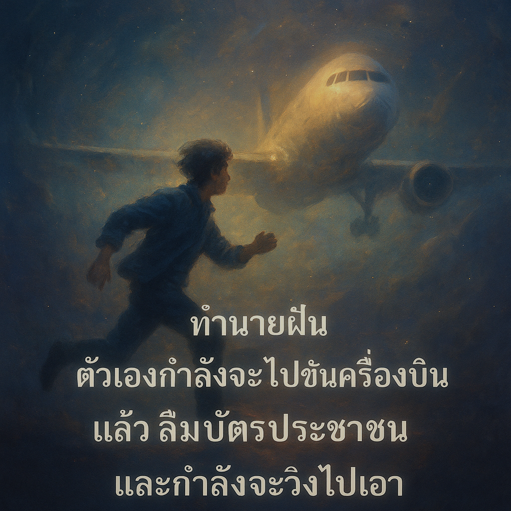 ตัวเองกำลังจะไปขึ้นเครื่องบินแล้วลืมบัตรประชาชนและกำลังจะวิ่งไปเอา