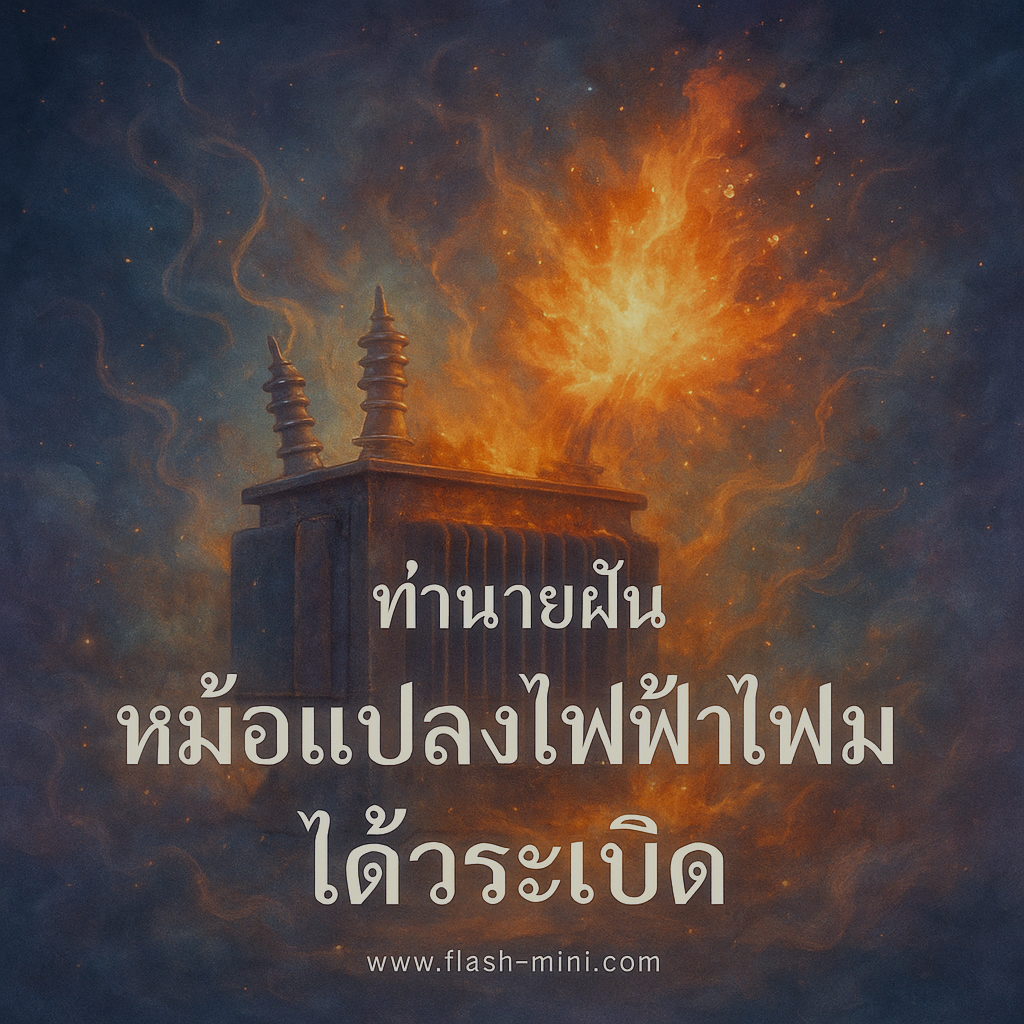 ทำนายฝัน หม้อแปลงไฟฟ้าไฟไหม้แล้วระเบิด